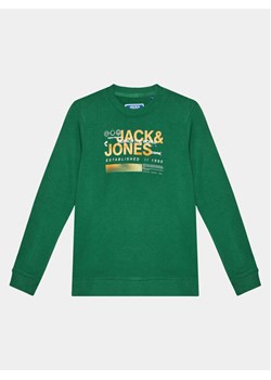 Jack&Jones Junior Bluza 12235720 Zielony Standard Fit ze sklepu MODIVO w kategorii Bluzy chłopięce - zdjęcie 183558395