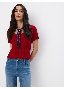 Mohito - Sweter z krótkim rękawem - czerwony ze sklepu Mohito w kategorii Swetry damskie - zdjęcie 183560179