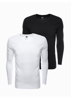 Zestaw longsleeve męski V-NECK - mix 2-pak V2 Z41 ze sklepu ombre w kategorii T-shirty męskie - zdjęcie 183563199