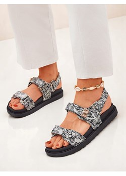 Royalfashion Damskie sandały z printem Alloe ze sklepu royalfashion.pl w kategorii Sandały damskie - zdjęcie 183563328