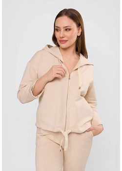 Bawełniana bluza w beżowym kolorze ze sklepu Molton w kategorii Bluzy damskie - zdjęcie 183565906