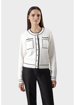 Ecru kardigan z dzianiny boucle ze sklepu Molton w kategorii Swetry damskie - zdjęcie 183566047
