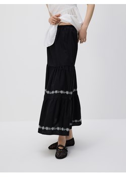Reserved - Spódnica maxi z ozdobnym haftem - czarny ze sklepu Reserved w kategorii Spódnice - zdjęcie 183571746
