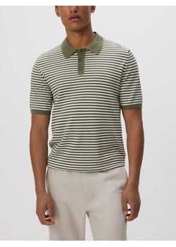 Reserved - Sweter polo z wiskozą - zielony ze sklepu Reserved w kategorii T-shirty męskie - zdjęcie 183571915