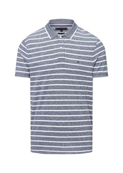 Tommy Hilfiger Męska koszulka polo z zawartością lnu Mężczyźni Bawełna granatowy w paski ze sklepu vangraaf w kategorii T-shirty męskie - zdjęcie 183575477