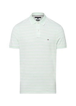 Tommy Hilfiger Męska koszulka polo z zawartością lnu Mężczyźni Bawełna miętowy w paski ze sklepu vangraaf w kategorii T-shirty męskie - zdjęcie 183575478