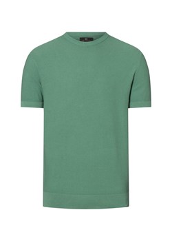 Nils Sundström Koszulka męska Mężczyźni Bawełna szmaragdowy wypukły wzór tkaniny ze sklepu vangraaf w kategorii T-shirty męskie - zdjęcie 183575535