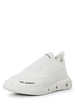 KARL LAGERFELD Męskie buty sportowe - K/KITE RUN Mężczyźni Tekstylia biały jednolity ze sklepu vangraaf w kategorii Buty sportowe męskie - zdjęcie 183575575