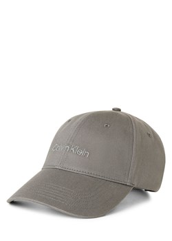 Calvin Klein Czapka męska Mężczyźni Bawełna antracytowy jednolity ze sklepu vangraaf w kategorii Czapki z daszkiem męskie - zdjęcie 183575588
