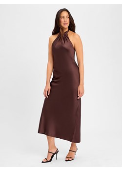 Marie Lund Damska sukienka wieczorowa Kobiety czekoladowy jednolity ze sklepu vangraaf w kategorii Sukienki - zdjęcie 183575599