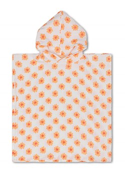 Swim Essentials Ponczo &quot;Floral Love&quot; w kolorze biało-pomarańczowym - 55 x 50 cm ze sklepu Limango Polska w kategorii Ręczniki dla dzieci - zdjęcie 183576888