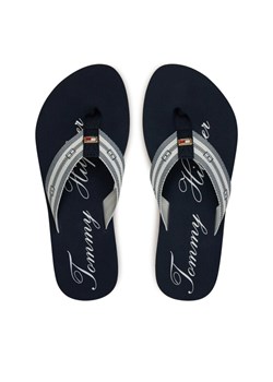Japonki Tommy Hilfiger Im Th Signature Beach Sandal FW0FW08369 Granatowy ze sklepu eobuwie.pl w kategorii Klapki damskie - zdjęcie 183577349