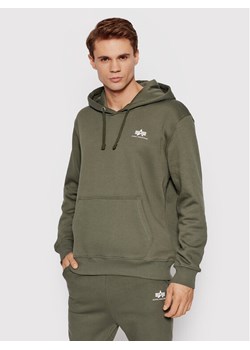 Alpha Industries Bluza Basic 196318 Zielony Regular Fit ze sklepu MODIVO w kategorii Bluzy męskie - zdjęcie 183578089