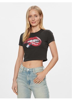 Tommy Jeans T-Shirt Lips DW0DW17373 Czarny Slim Fit ze sklepu MODIVO w kategorii Bluzki damskie - zdjęcie 183578318