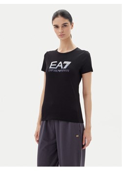 EA7 Emporio Armani T-Shirt 7W000183 AF10373 UC001 Czarny Regular Fit ze sklepu MODIVO w kategorii Bluzki damskie - zdjęcie 183578387