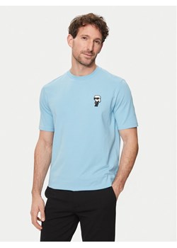 KARL LAGERFELD T-Shirt 755027 542221 Błękitny Regular Fit ze sklepu MODIVO w kategorii T-shirty męskie - zdjęcie 183578415