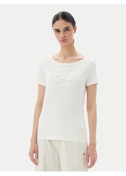 EA7 Emporio Armani T-Shirt 7W000184 AF10373 U0005 Écru Regular Fit ze sklepu MODIVO w kategorii Bluzki damskie - zdjęcie 183578555