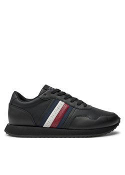 Tommy Hilfiger Sneakersy Runner Evo Lth Mix Ess FM0FM05121 Czarny ze sklepu MODIVO w kategorii Buty sportowe męskie - zdjęcie 183578688