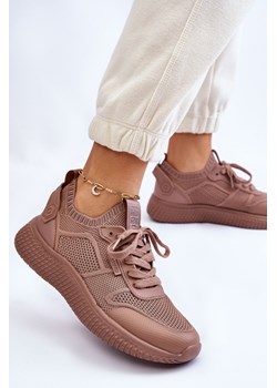 Sneakersy damskie półbuty memory foam Big Star LL274416 beżowe ze sklepu butyolivier w kategorii Półbuty damskie - zdjęcie 183585116