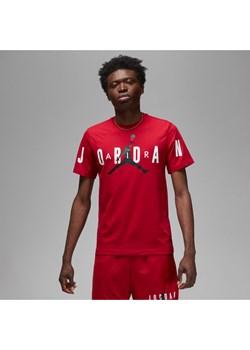 Męski elastyczny T-shirt Jordan Air - Czerwony ze sklepu Nike poland w kategorii T-shirty męskie - zdjęcie 183585195