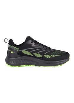 Vico Czarno-zielone męskie siatkowe buty sportowe czarne ze sklepu ButyModne.pl w kategorii Buty sportowe męskie - zdjęcie 183589088