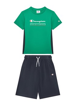 Champion Komplet t-shirt i spodenki 306992 Zielony Regular Fit ze sklepu MODIVO w kategorii Komplety chłopięce - zdjęcie 183591326