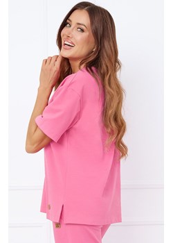 Bluzka damska z krótkim rękawem różowa Caro, Kolor różowy, Rozmiar S, Italian Fashion ze sklepu Primodo w kategorii Bluzki damskie - zdjęcie 183591959