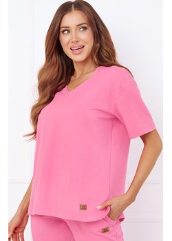Bluzka damska z krótkim rękawem różowa Caro, Kolor różowy, Rozmiar S, Italian Fashion ze sklepu Intymna w kategorii Bluzki damskie - zdjęcie 183592366