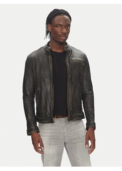 Serge Pariente Kurtka skórzana Retro Beżowy Slim Fit ze sklepu MODIVO w kategorii Kurtki męskie - zdjęcie 183593435