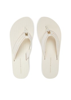 Japonki Tommy Hilfiger Th Stripes Beach Sandal FW0FW08528 Biały ze sklepu eobuwie.pl w kategorii Klapki damskie - zdjęcie 183596647
