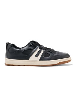 Czarne buty sportowe ze skóry ekologicznej ze sklepu ButyModne.pl w kategorii Buty sportowe męskie - zdjęcie 183597787