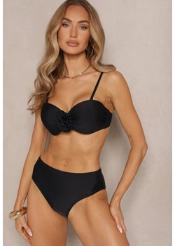 Czarne Bikini Majtki Figi Biustonosz Ozdobione Kwiatem 3D Tenionea ze sklepu renee.pl w kategorii Stroje kąpielowe - zdjęcie 183599377
