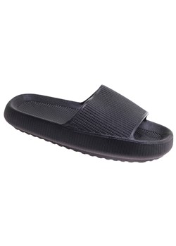 Czarne wodoodporne klapki plażowe /G5-1 17726 G089/ ze sklepu Pantofelek24.pl w kategorii Klapki damskie - zdjęcie 183600237
