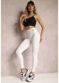 Białe Legginsy High Waist z Gumką w Pasie Cloen ze sklepu renee.pl w kategorii Spodnie damskie - zdjęcie 183601029