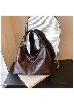 Skórzana torba na ramię - Brązowy ze sklepu Intimica.pl w kategorii Torby Shopper bag - zdjęcie 183602695