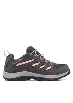 Trekkingi Columbia Crestwood Waterproof 2099881 Szary ze sklepu eobuwie.pl w kategorii Buty trekkingowe damskie - zdjęcie 183602778