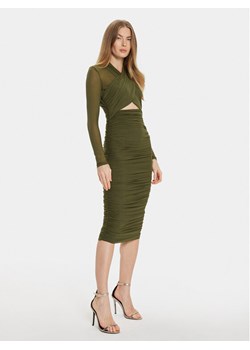 BARDOT Sukienka koktajlowa Aliyah 56305DB Khaki Slim Fit ze sklepu MODIVO w kategorii Sukienki - zdjęcie 183602926