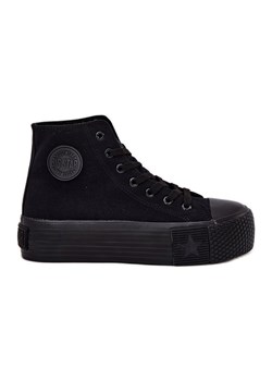 Trampki Damskie Na Platformie Big Star RR274742 Czarne ze sklepu ButyModne.pl w kategorii Trampki damskie - zdjęcie 183603579
