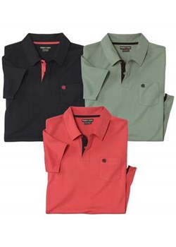 Zestaw 3 bawełnianych koszulek polo ze sklepu Atlas For Men w kategorii T-shirty męskie - zdjęcie 183604916