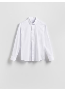Reserved - Gładka koszula super slim fit - biały ze sklepu Reserved w kategorii Koszule męskie - zdjęcie 183605405