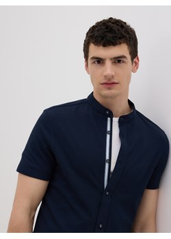 Reserved - Koszula super slim fit ze stójką - granatowy ze sklepu Reserved w kategorii Koszule męskie - zdjęcie 183605448
