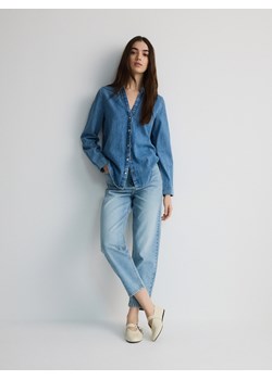 Reserved - Jeansy mom fit - niebieski ze sklepu Reserved w kategorii Jeansy damskie - zdjęcie 183605749