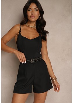Czarne Szorty High Waist z Paskiem Linave ze sklepu renee.pl w kategorii Szorty - zdjęcie 183606409