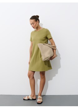 Mohito - Bawełniana sukienka mini - zielony ze sklepu Mohito w kategorii Sukienki - zdjęcie 183608018