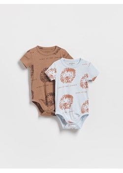 Reserved - Bawełniane body 2 pack - jasnoniebieski ze sklepu Reserved w kategorii Odzież dla niemowląt - zdjęcie 183608575