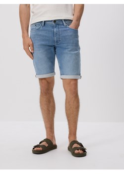 Reserved - Szorty slim fit z zakładkami - niebieski ze sklepu Reserved w kategorii Spodenki męskie - zdjęcie 183608679