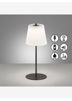 FH Lighting Lampa stołowa LED &quot;Marbella&quot; w kolorze czarno-białym - wys. 35 x Ø 14 cm ze sklepu Limango Polska w kategorii Lampy stołowe - zdjęcie 183609559