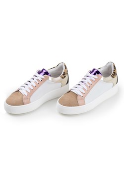 Anna Morellini Skórzane sneakersy "Lassellana" w kolorze beżowo-białym - id: 17056530 - marki Anna Morellini - 183610087 Anna Morellini Skórzane sneakersy "Lassellana" w kolorze beżowo-białym ze sklepu Limango Polska w kategorii Trampki damskie - zdjęcie 183610087