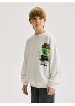 Reserved - Bluza Minecraft - złamana biel ze sklepu Reserved w kategorii Bluzy chłopięce - zdjęcie 183610979