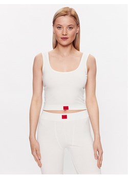 Hugo Koszulka piżamowa 50490639 Beżowy Slim Fit ze sklepu MODIVO w kategorii Piżamy damskie - zdjęcie 183612576